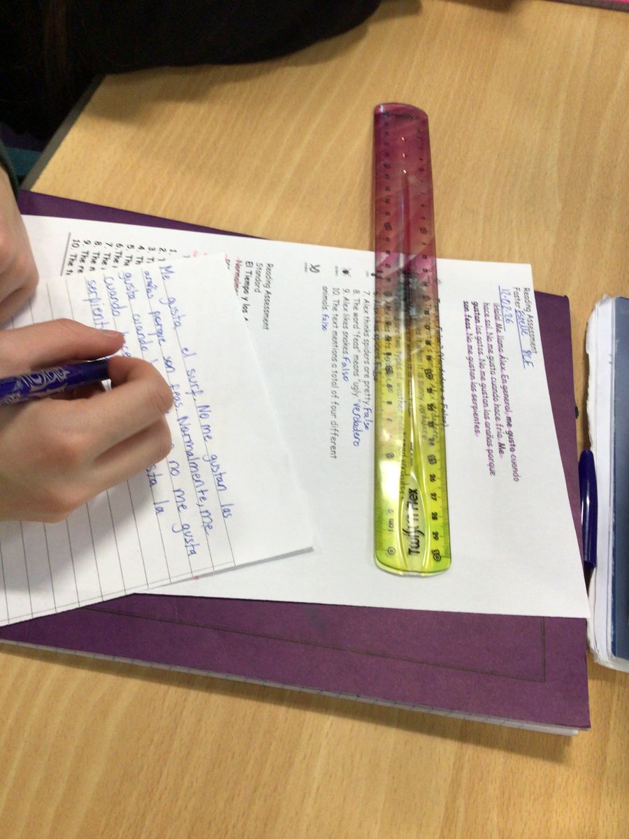 west_moors's tweet image. Year 8s excelled  at  their Spanish reading assessment today, focusing on likes  and dislikes  of  pets  and  weather  conditions. Using the "highlight what you know" technique kept engagement high. 🐾🇪🇸 #MFL #SpanishTeachers #Inclusion