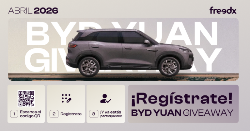 Freedx's tweet photo. La oportunidad de ganar en grande está aquí. Participa hoy y conduce tu nueva BYD.
