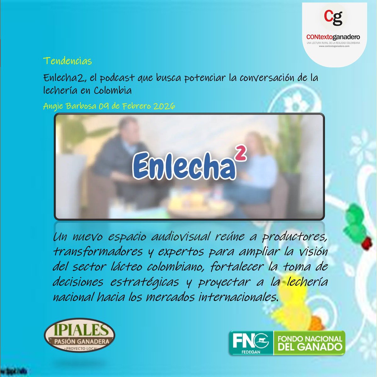 El podcast parte de la premisa de que la lechería colombiana tiene un papel cada vez más relevante en el escenario internacional.

contextoganadero.com/tendencias/enl…

<a href="/jflafaurie/">José Félix Lafaurie</a> 
<a href="/Fedegan/">FEDEGAN</a>
<a href="/ContGanadero/">CONtexto Ganadero</a> 

#ConstruyendoGanadería 
#OrgullosamenteGanaderos
