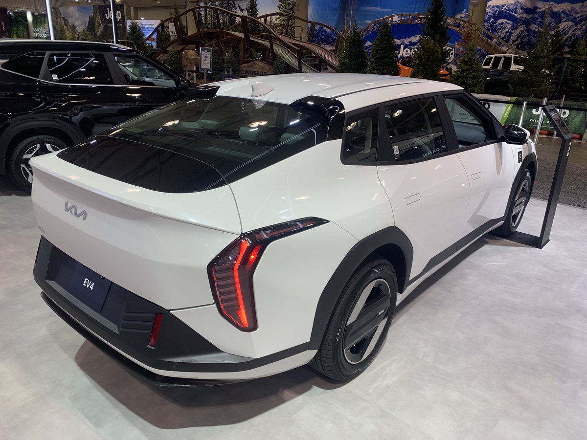 #KIACanada on hand at #CIAS2026 with the new EV5 and EV4 on display in the North Hall of the Toronto Metro Convention Center