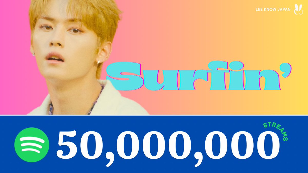 LeeKnowJapan_'s tweet image. 📊| Spotify | Surfin'

#リノ、チャンビン、フィリックス
『Surfin'』
5,000万再生達成☀️🌊🏄

引き続きMV、音源再生の応援をお願いします🐰🐖🐇🐥

▶️YouTube:
🔗 youtu.be/Smgql_DESn8?si…

🟢Spotify:
🔗 open.spotify.com/track/27DbIP4C…

📻STATIONHEAD:
🔗 stationhead.com/leeknowstation

#리노 #LeeKnow…