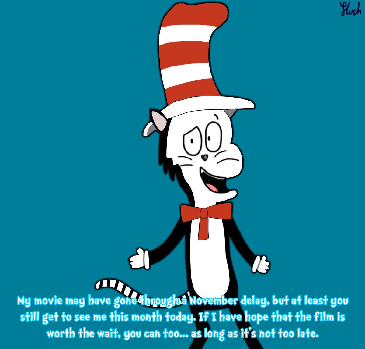 So I attempted to draw the #catinthehat. Could use a tuneup next time I draw him, no doubt about that. But it was worth a try to give him time to shine, and I bet his new movie in November will turn out fine.