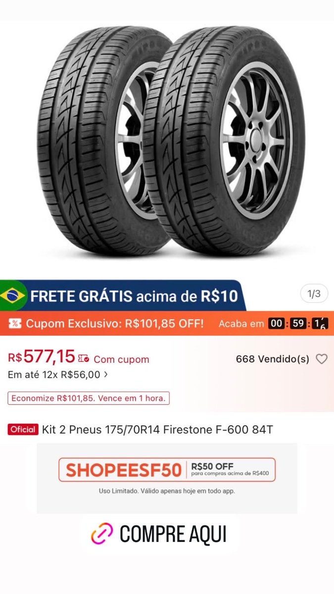 PNEU CARECA RESOLVIDO! 
Correeee que acaba HOJE!!!!! #IranMassacre #LoveIslandAllStars #bbb26 

s.shopee.com.br/AKV4ihaLCr

s.shopee.com.br/AKV4ihaLCr