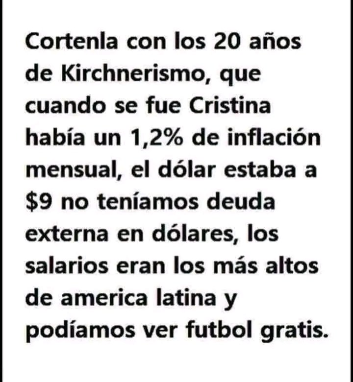 La culpa es de los K