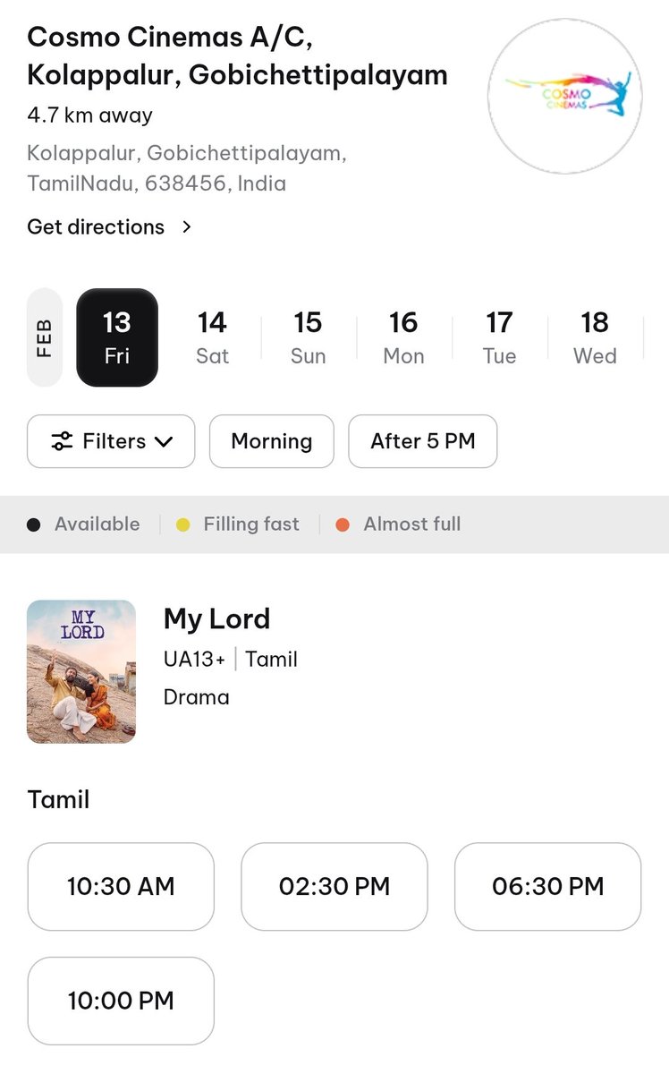 Cosmo Cinemas Kolappalur tweet media