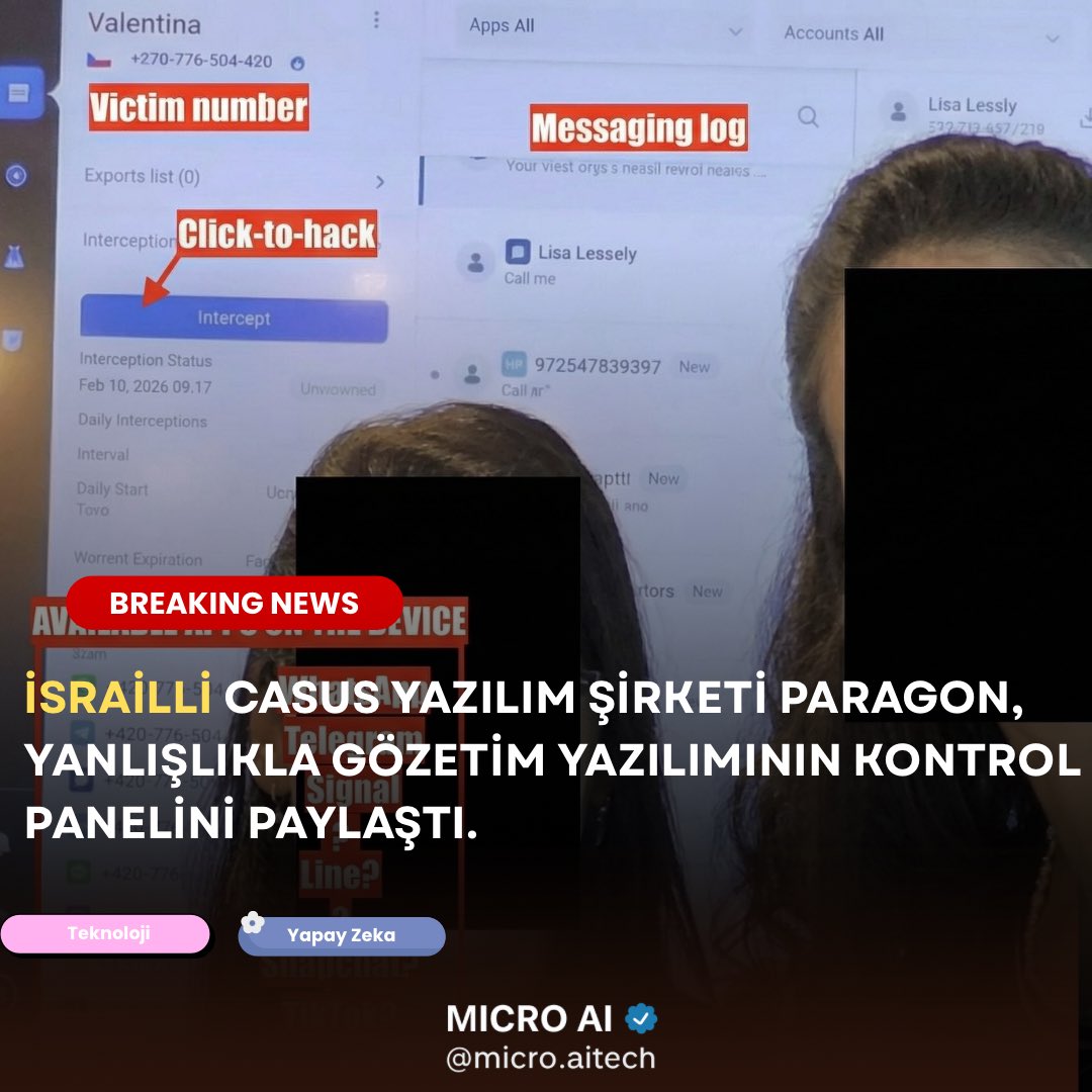 İsrailli casus yazılımı  yanlışlıkla  yazılım panelini paylaştı