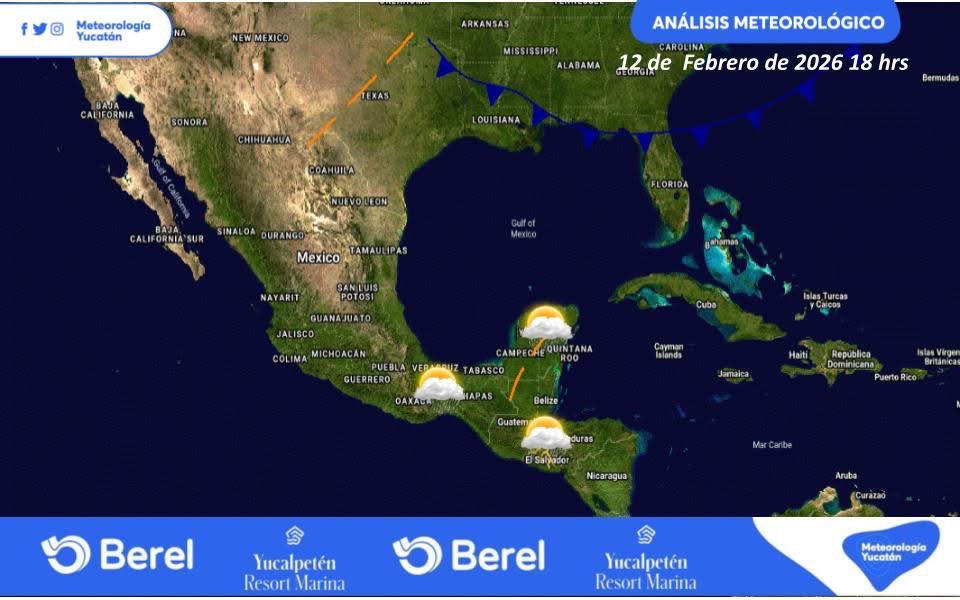 🌤️ Inicia Carnaval con ambiente cálido y húmedo, sin descartar algunas lluvias 

Si tienes planes al aire libre para este jueves, te recomendamos no olvidar dos cosas importantes: tus gafas de sol y el paraguas debido a la entrada de aire húmedo proveniente del Mar Caribe.