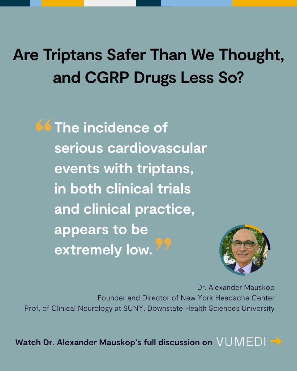 Are triptans safer than we thought, and CGRP drugs less so?

Dr. Alexander Mauskop (<a href="/DrMauskop/">Alexander Mauskop MD</a>) reviews new data suggesting triptans may carry less cardiovascular risk than once thought, while CGRP inhibitors could have underrecognized vascular effects. He explores what this