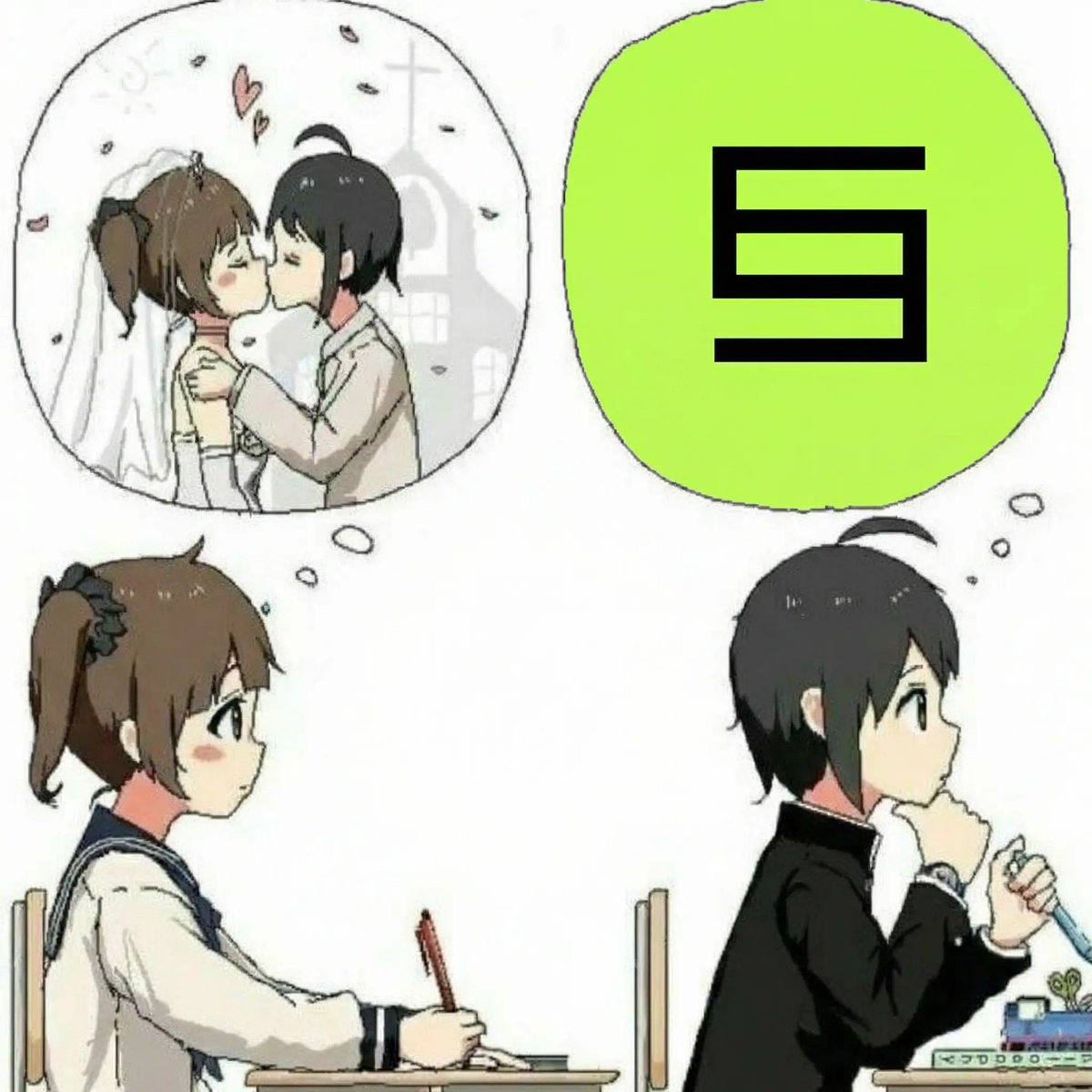 He's thinking about your first kiss.
I'm thinking about <a href="/symbioticfi/">Symbiotic</a> 

lmaoo