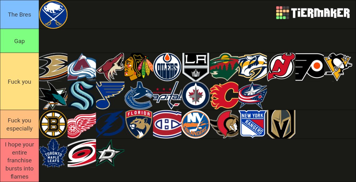 This is a true hockey fan's tier list.