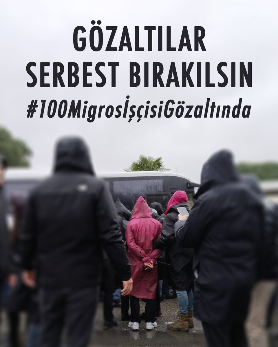 scpresmi's tweet image. Bugün Migros direnişçileri gözaltına alındı.

Çünkü bu düzende hak istemek suç,
kölece çalıştırmak serbesttir!

Kolluk kuvvetleri işçiyi değil,
sermayenin çıkarlarını korumaktadır!

Bu gözaltılar tesadüf değildir.
Bu, patron düzeninin işçiye verdiği açık bir gözdağıdır.

Ama…