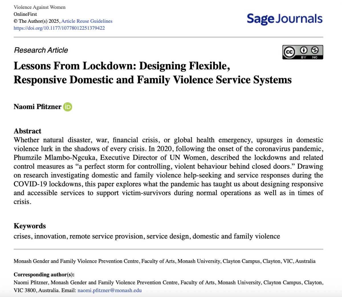 Violence Against Women Journal tweet media