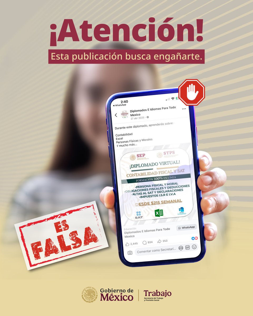 STPS_mx's tweet photo. La #STPS ofrece capacitación gratuita y a distancia para las personas trabajadoras, únicamente a través de su plataforma educativa oficial #PROCADIST.
✅ Síguenos para conocer la oferta de cursos disponibles que tenemos para ti.
🖥️ Regístrate aquí: https://t.co/FW6Q7xcxYc https://t.co/RfgKX0m8gs
