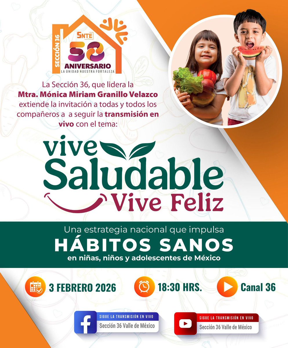 🟠 Como parte de un esfuerzo permanente por fortalecer la comunicación y mantener la cercanía con nuestras compañeras y compañeros, la Mtra. Mónica Miriam Granillo Velazco, Secretaria General de la Sección 36, impulsa el arranque de Canal 36, un espacio pensado para compartir