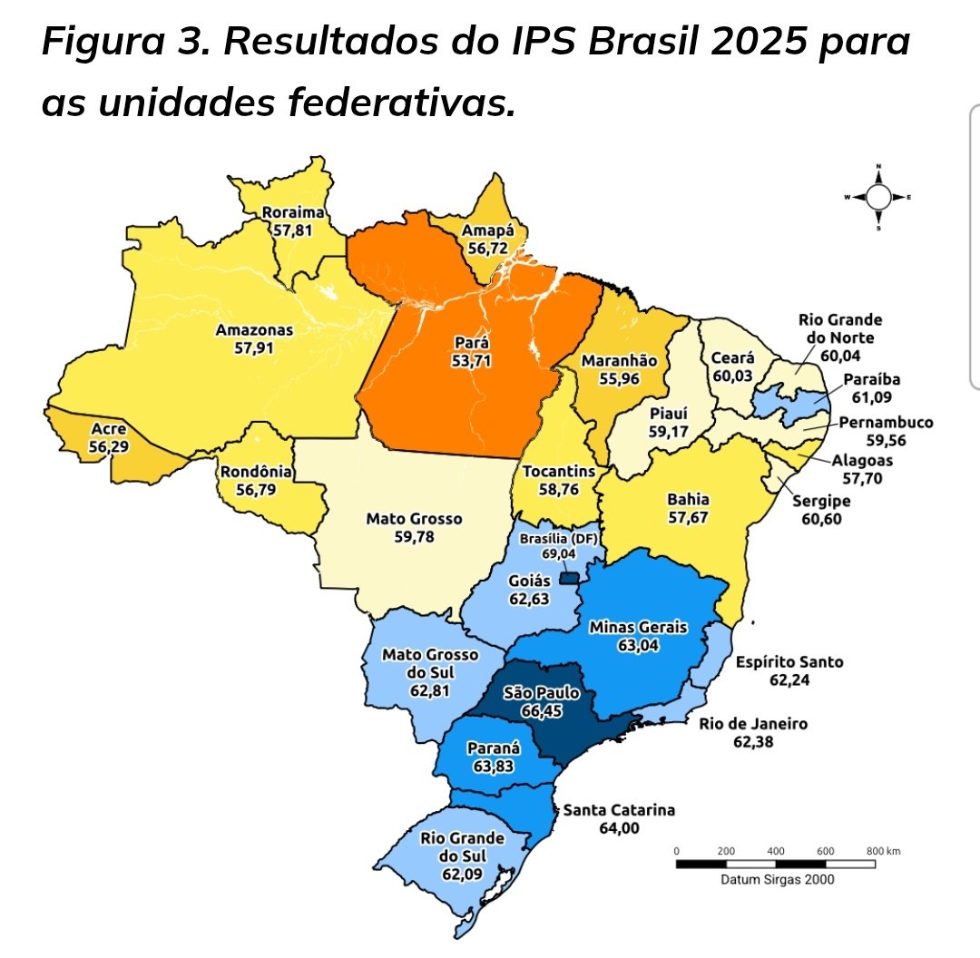 Quais são os estados com mais qualidade de vida?

O IPS Brasil 2025 é formulado com base em 57 indicadores divididos em três dimensões: Necessidades Humanas Básicas; Fundamentos do Bem-Estar e Oportunidades.