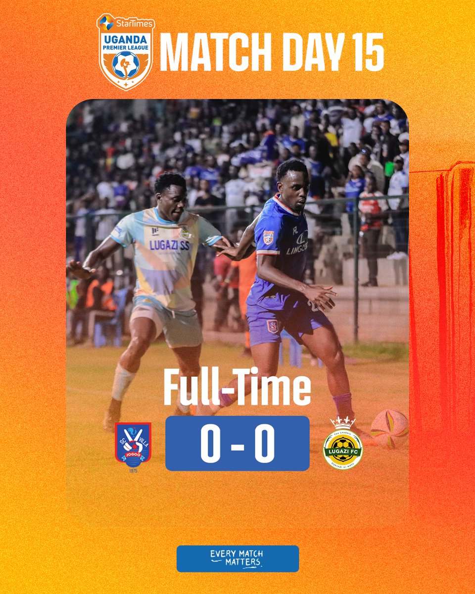 UPL's tweet image. Full-time! SC Villa 0-0 Lugazi FC

#StarTimesUPL