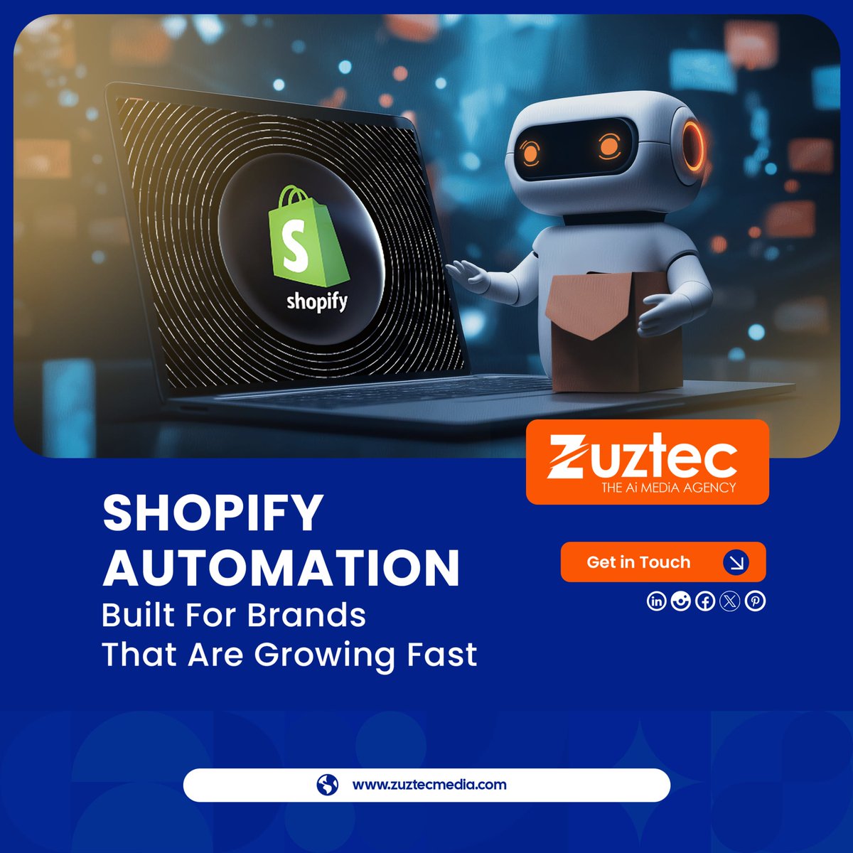 zuztec's tweet photo. Scaling your Shopify store doesn’t have to be chaotic. Smart automation reduces repetitive tasks, streamlines orders &amp; inventory, and keeps customer experiences consistent.

🌐 https://t.co/EbQyTgb6yE

#ShopifyAutomation #Ecommerce #ZuztecMedia https://t.co/y7LsWxDX48
