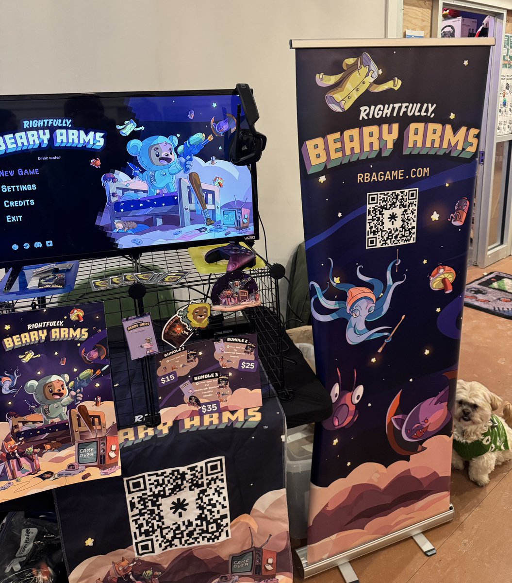DayliteBasement's tweet photo. We’re hanging out with our friends at Cartridge Cave as a part of Sweet Little Things at the Hive Public Market in Lowell, MA! We will be here until 4PM ET. Stop by and say hello!

#indiegames #indiedev #gamedev #videogames #shoplocal https://t.co/mm26rnmGwp