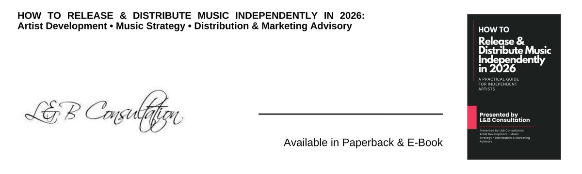 LBConsultation's tweet photo. HOW TO RELEASE &amp; DISTRIBUTE MUSIC INDEPENDENTLY IN 2026: Artist Development • Music Strategy • Distribution &amp; Marketing Advisory by @JDidda &amp; @BrooklynsFate  https://t.co/lc8P8s1iEo https://t.co/y6UdyFYHWQ