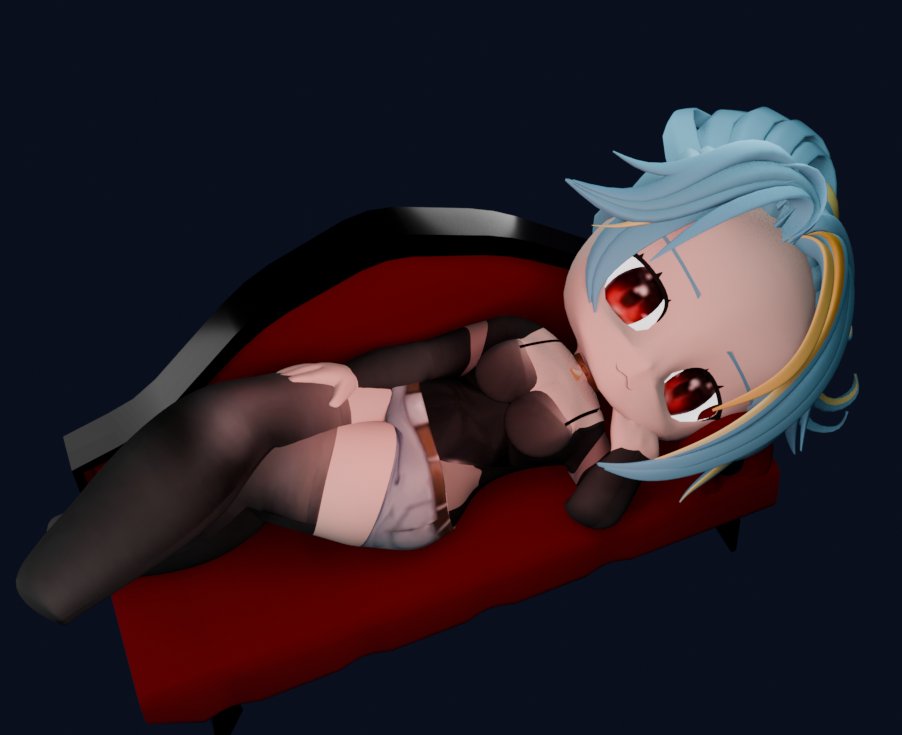 ZRelozer's tweet photo. comfortable ( LuminusRed ) #3d #3dartwork #3d #modeling #model #fanart #cute  #Lumicreate https://t.co/U99Bh5tg5S
