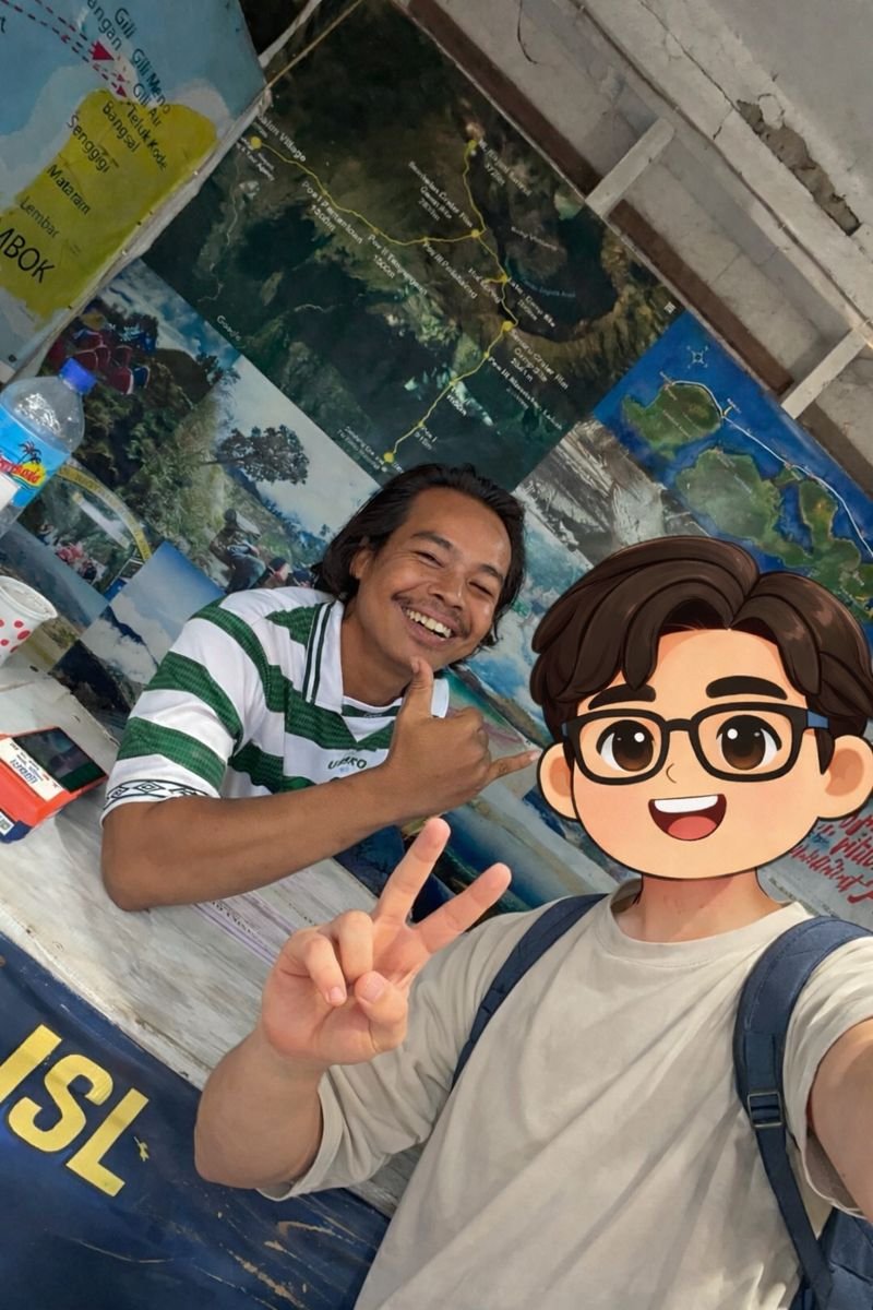 想不到我在峇厘島旅遊期間

竟然會跟當地人聊了大概半小時

起因是我去買船票填資料時

Asu得知我來自台灣 

於是問起我在這做甚麼工作    我這是不是很多印尼人

一聊才知道 原來他也想來這工作  

但Asu說想來這需要支付約6000美的費用  所以得先存錢

我用我的破英文告訴他  

來這生活不容易