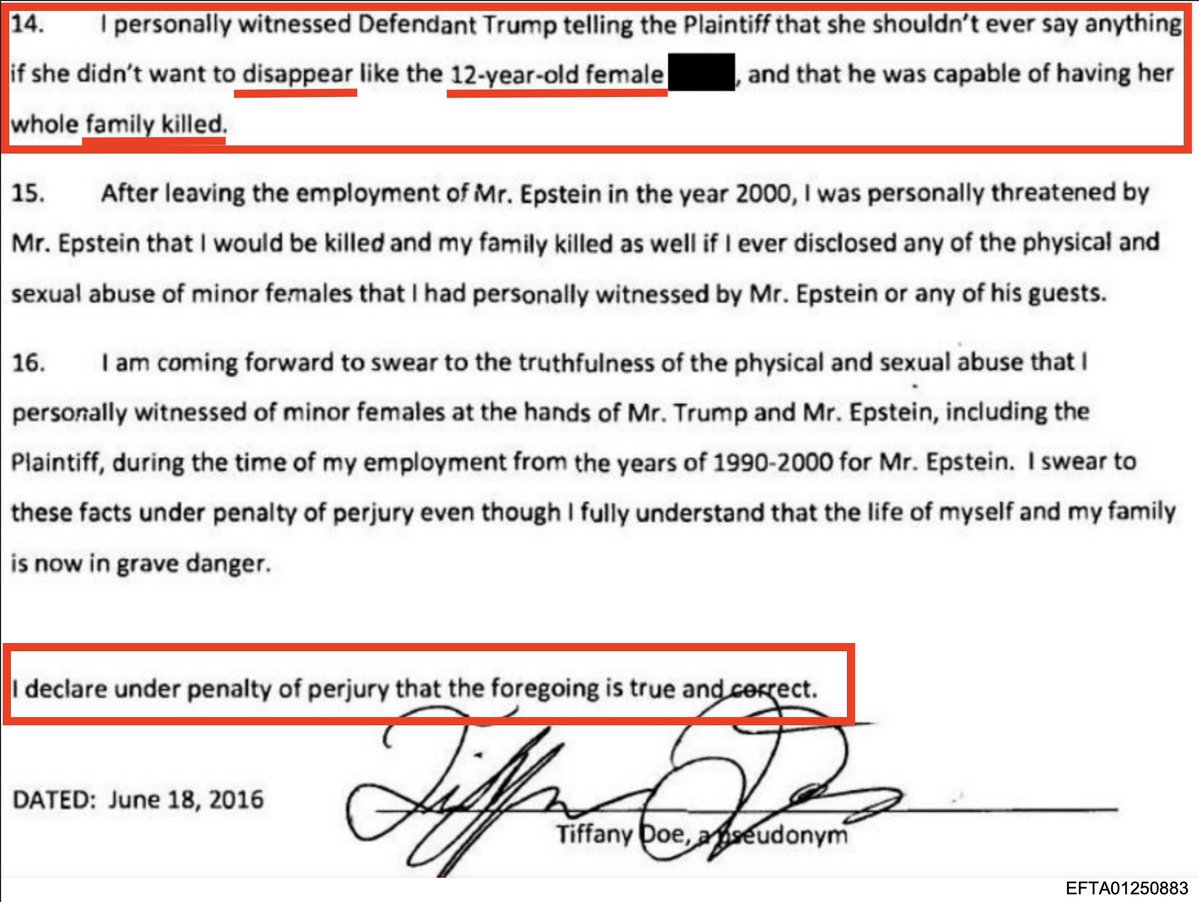 🚨🇺🇸 BREAKING — Trump Threatened to Kill a 12-year-old Girl's Whole Family if She Spoke About Sexual Abuse.