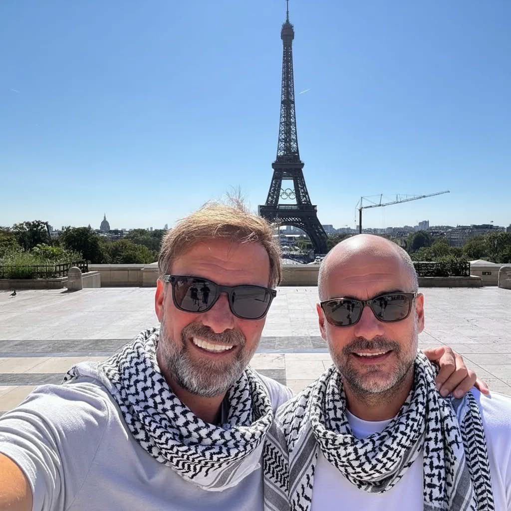 Klopp and Guardiola in Paris. 🫡