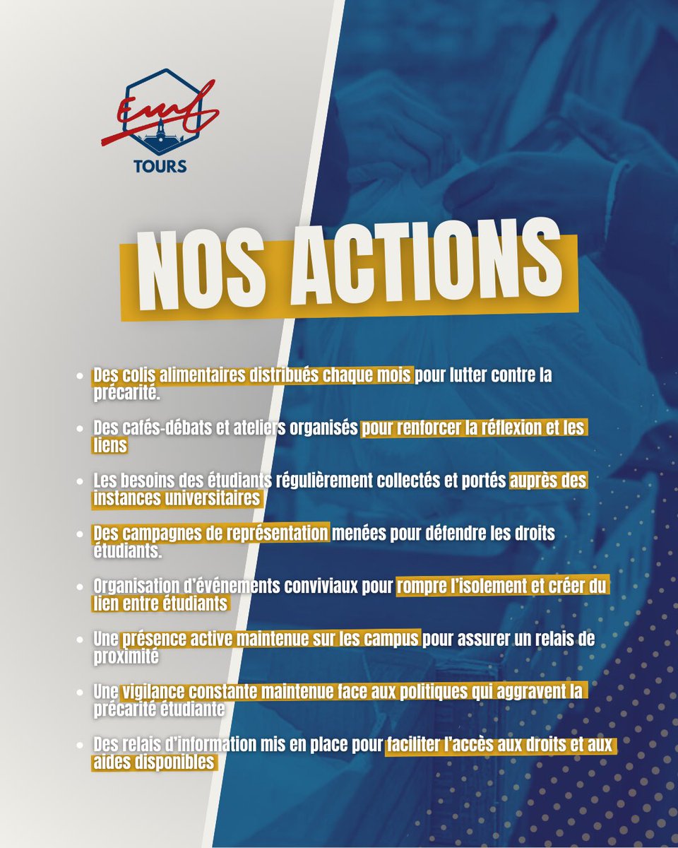 Découvre nos actions !

Les 3, 4 et 5 février je vote et fais voter FSE-EMF pour un CROUS POUR TOUS 💥

1/2