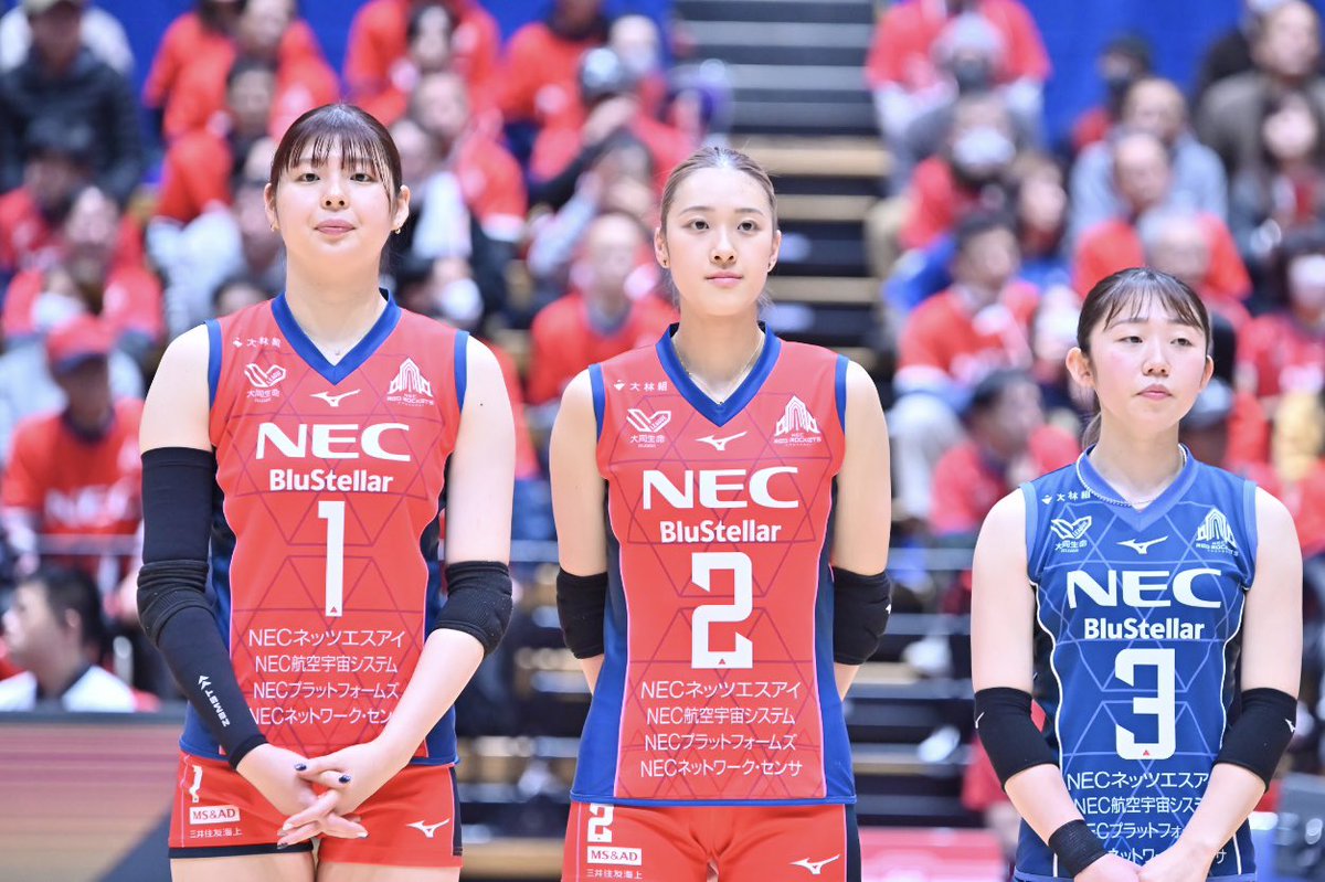 山田二千華 選手 #大工園彩夏 選手 #佐藤淑乃 選手 #NECレッドロケッツ川崎