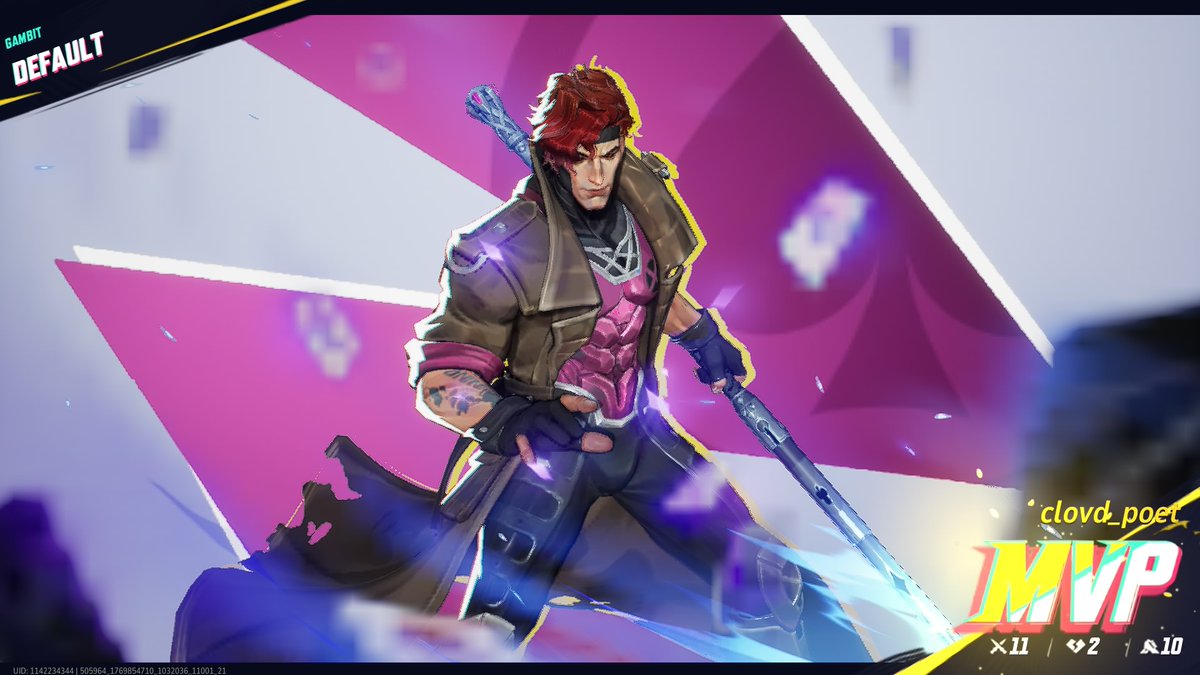 two hours playing gambit and the mf got me my first mvp. #marvelrivals