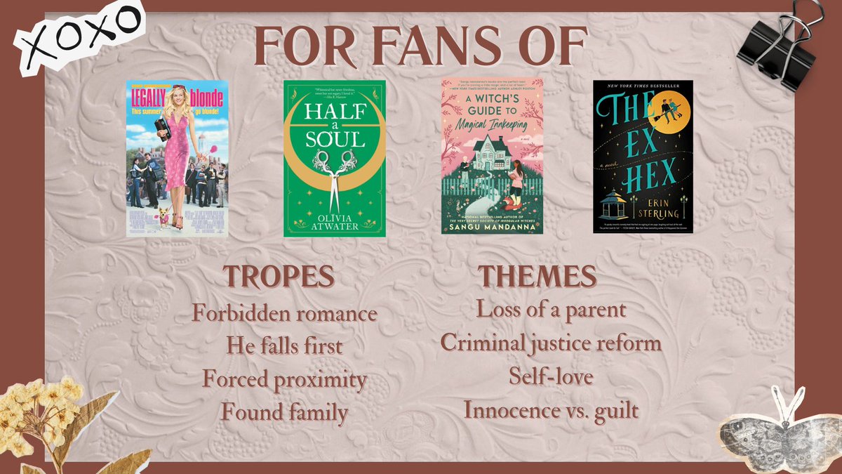 caracastro_'s tweet image. LEGALLY BLONDE X WITCH'S GUIDE TO MAGICAL INKEEPING

💕cozy fantasy romance
🔥spice w/ stakes
🫣forbidden romance
💜a magical city in our world
🤓a Milo Thatch coded MMC
🇲🇽 a Latina attorney FMC

rep: @weaverliterary 
#questpit #OS #A #R #F