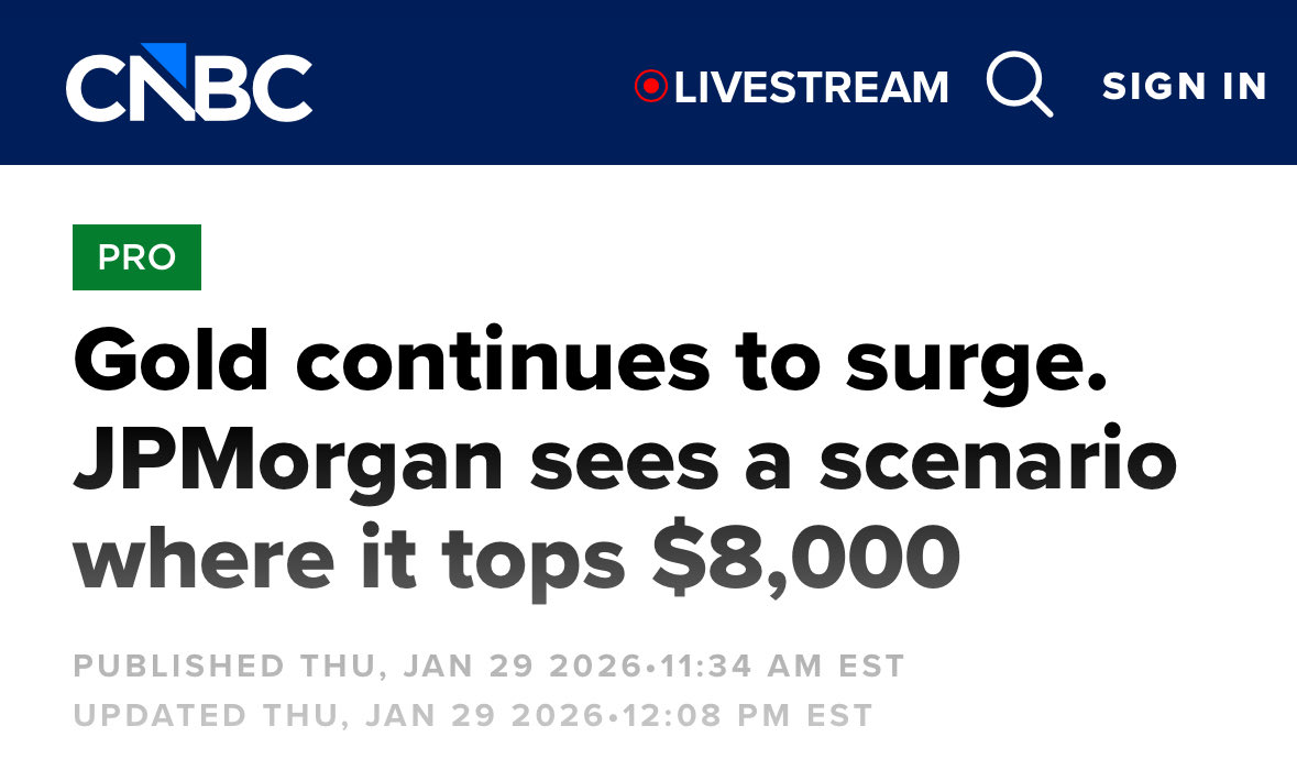 Funny timing.

Conveniently, #JPMorgan rolled out a new and much higher $8,000 #Gold target literally the day before the #rugpull. 

Coincidence?