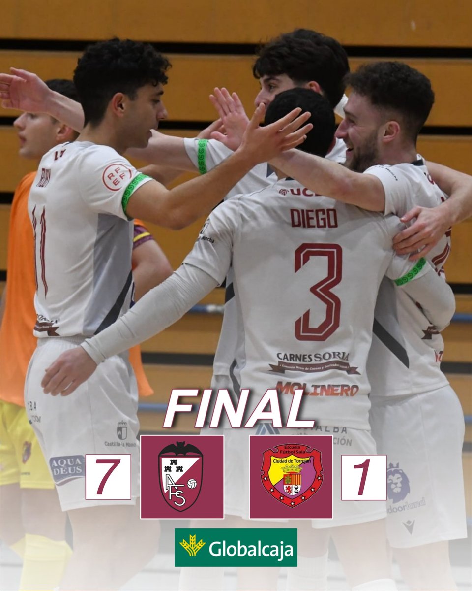 🏁 𝗙𝗜𝗡𝗔𝗟

✅️ | 7️⃣-1️⃣ |
⚽️ [Diego (x2), Juanlu (x2), Ruby, Raúl Marín y p.p]