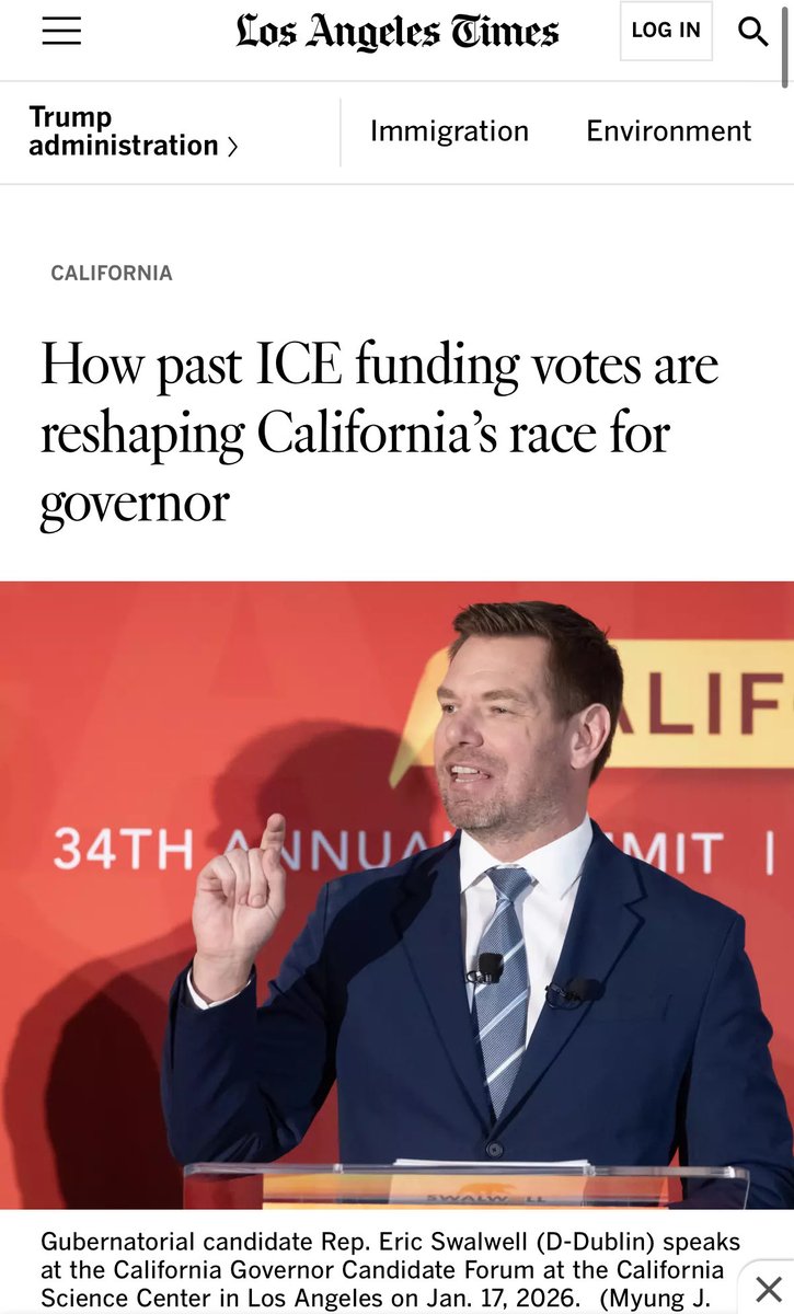 Why is the <a href="/latimes/">Los Angeles Times</a> not covering me? I am running on ICE abolition and polling even or ahead of Yee, Thurmond, and other Dems. No 3rd party has even been positioned where I am now, well ahead of Mamdani’s February pace.