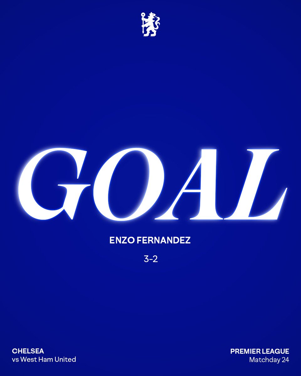ChelseaFC's tweet image. ENZO GETS STAMFORD BRIDGE ROCKING!!!

🔵 3-2 ⚒️ [90+2] #CFC | #CHEWHU