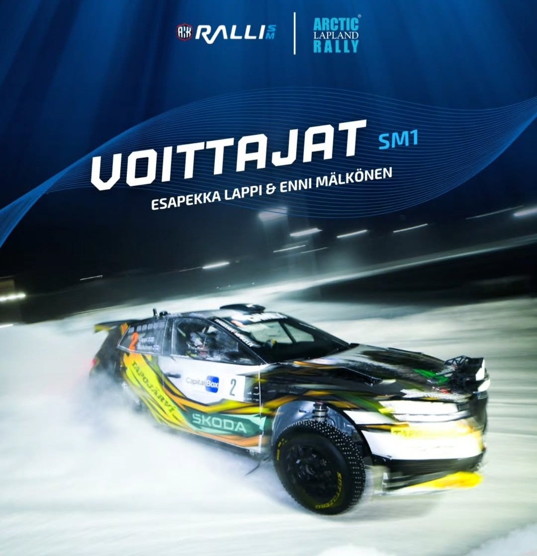 Arctic Lapland Rally fastest overall crew <a href="/ElfynEvans/">Elfyn Evans</a> &amp; <a href="/scottmartinat/">Scott Martin</a> ❄️🏆.

Esapekka Lappi &amp; Enni Mälkönen won the  🇫🇮 championship event by 25,2 secs.