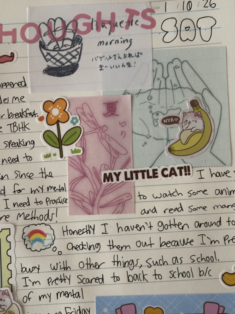 jcatdoodles's tweet image. Honestly I kinda like this spread. I’m currently experimenting with posting on twitter! #journalspread #art #kawaii #fyp #stationery