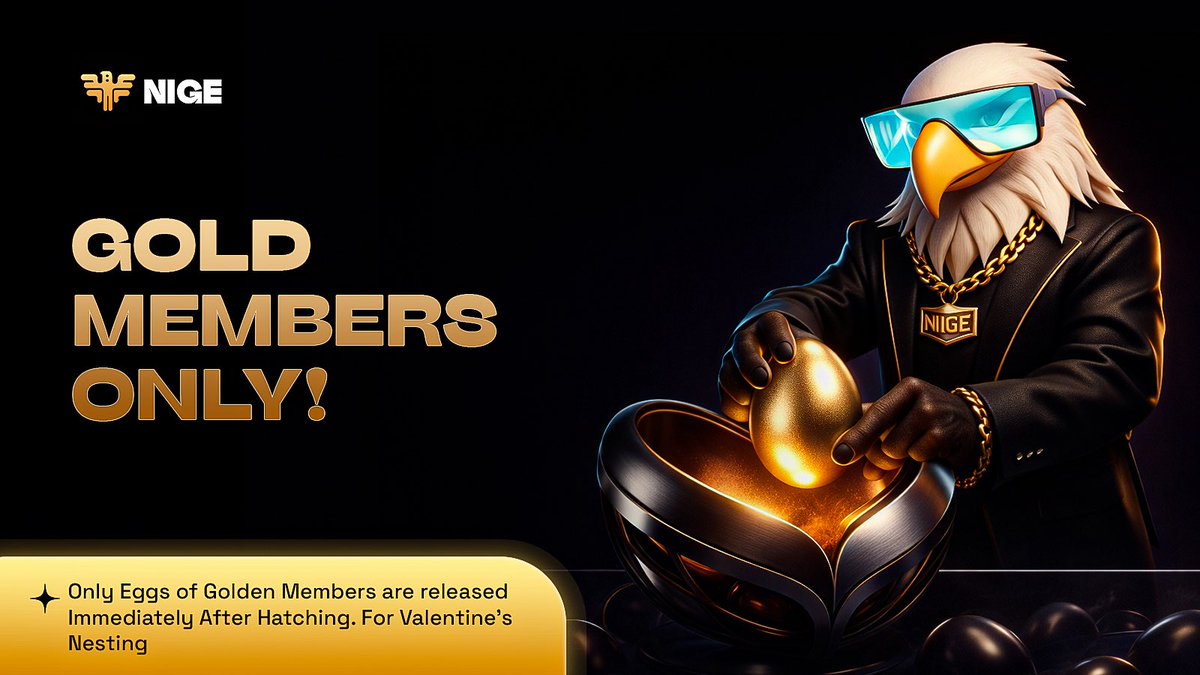 NigeNest's tweet image. Shall we get golden members into the Valentine's nest? 

As a golden member that invested in the new year nest, you won't have your eggs in cooling after new year nest hatches today.

Golden members can immediately nest their eggs into the Valentine's nest if they wish too. 

If…