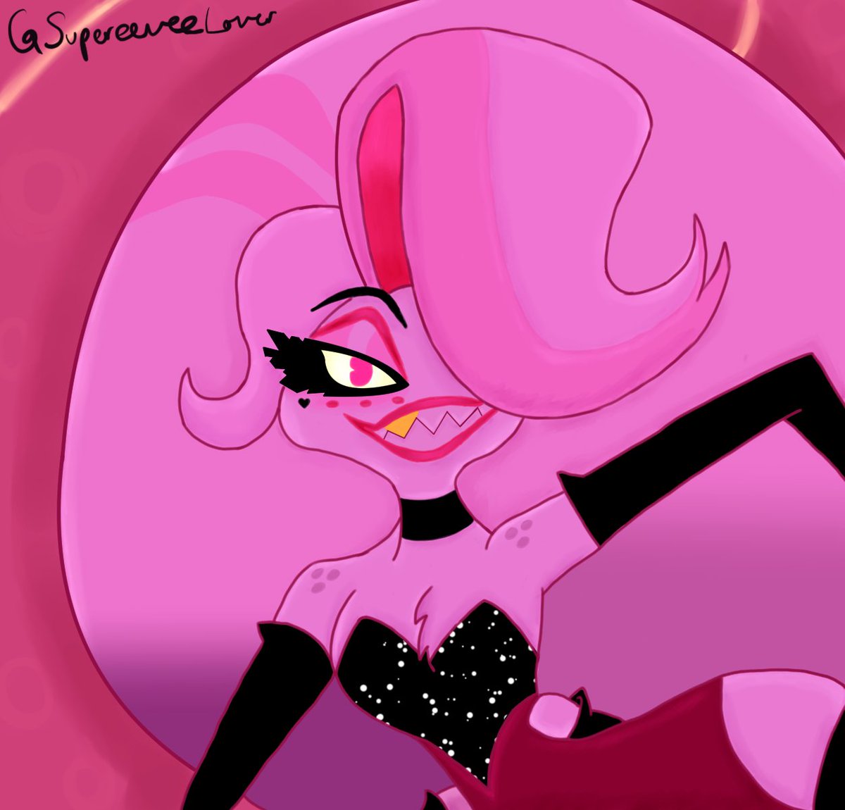 SuperEEVEElover's tweet photo. Very late but I loved the second season of Hazbin Hotel I just knew I had to draw drag Angel Dust. ♠️🃏💖
#HazbinHotelFanart #hazbinhotel #HazbinHotelAngelDust #dragangeldust https://t.co/l9YgPpMHWW