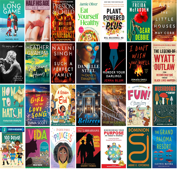 smrld's tweet photo. This week the Six Mile Regional Library District has 28 new books.  New items include The Long Game, Half His Age, Pendergast, Eat Yourself Healthy, Plant Powered Plus, Dear Debbie, All the Little Houses, This Angry Pen of Mine, and The Witching Hours. https://t.co/EiSzZOQd2g https://t.co/RBu6KEzl4H
