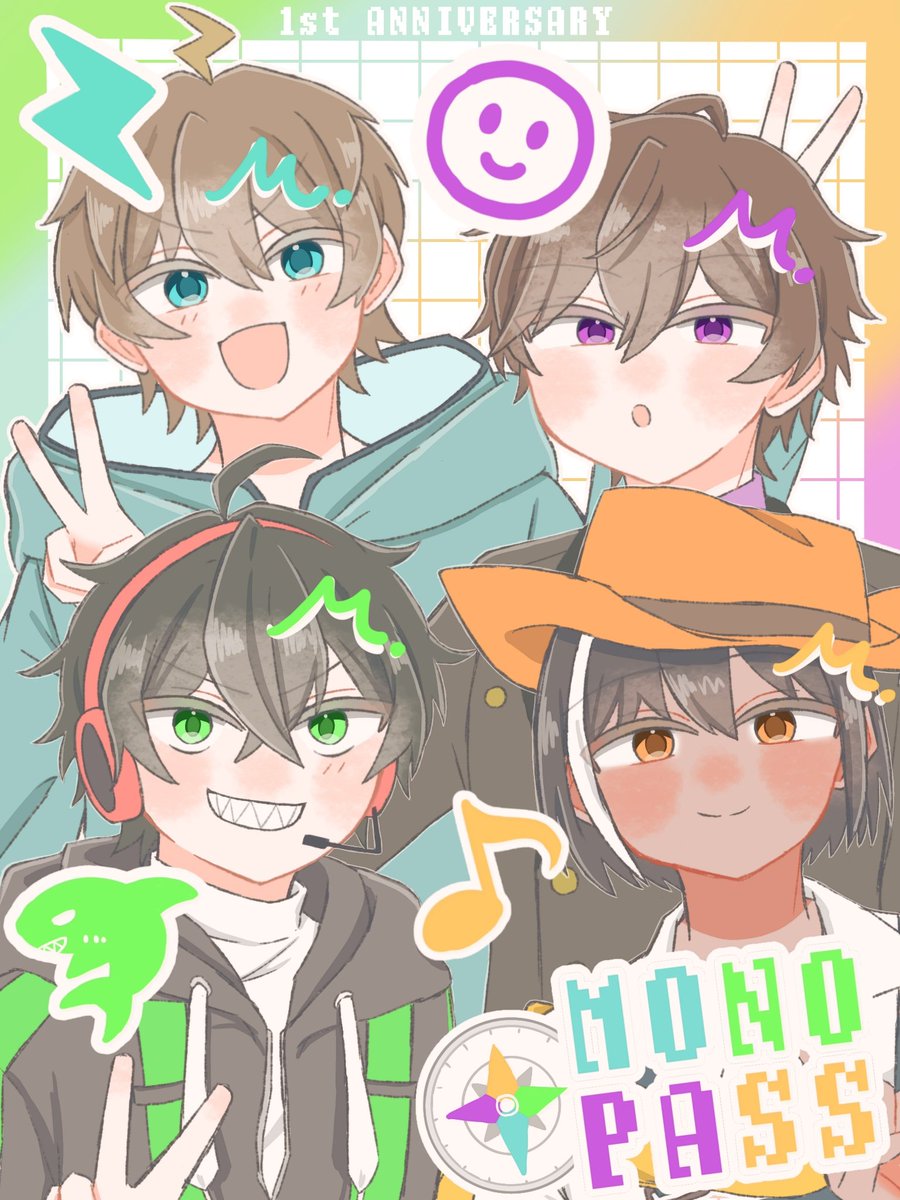#モノパスケッチ
祝１周年！！！これからも面白いへ真っ直ぐ！！！🧭