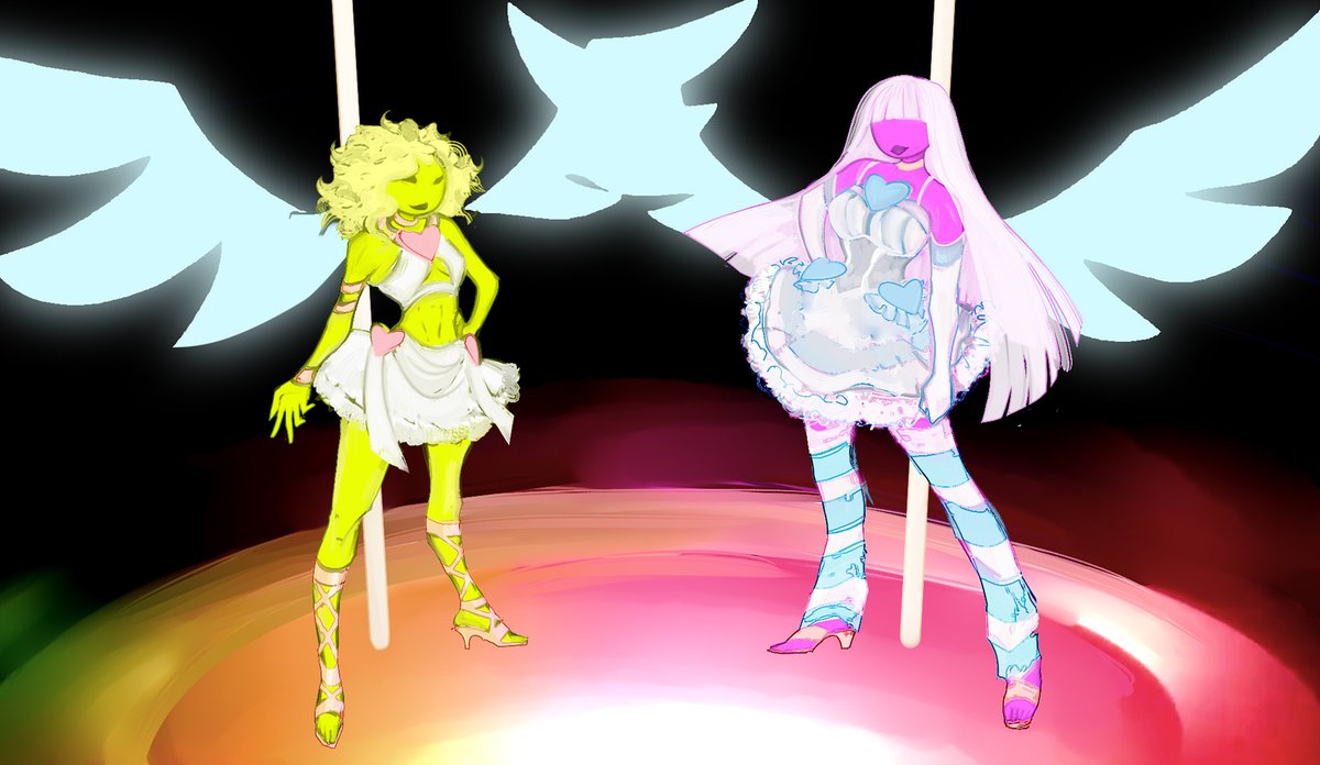 #avm #alanbecker #orchids #neonyellow
There was a second season of "Panty and Stocking with Garterbelt" relatively recently, I never watched it, but I liked their looks. I thought they'd be a good fit, okay? The guys will probably take the rap in "Kill la Kill."