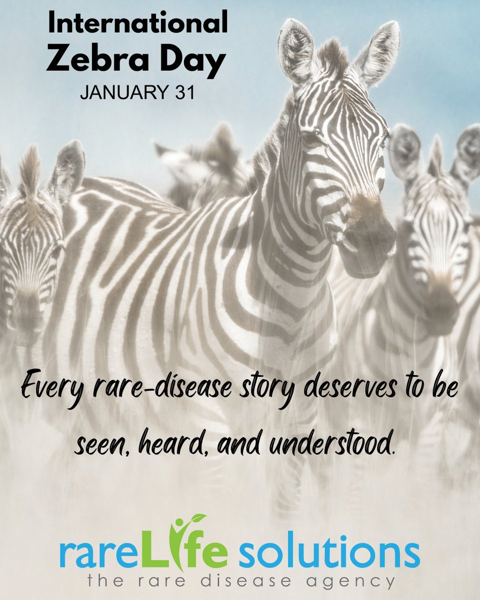Today, on #InternationalZebraDay, we stand with the rare-disease community—patients, families, caregivers, and advocates whose resilience inspires everything we do. Every zebra has a unique pattern. Every rare-disease story deserves to be seen, heard, and understood. #RareDisease