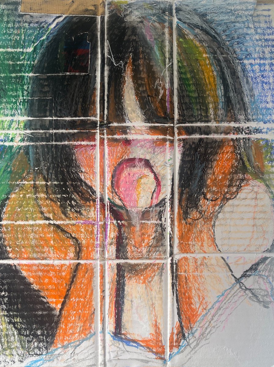 展示は終わりましたがこちらの2枚は引き続きart scenesで販売されております🦋☃️
また、最終日に追加したエキストラなドローイングも密やかに販売されてます🪞　
(しかしこの2つは制作の最終局面で描いたせいか非常に奥まった場所へ至っており、何やら様々な事柄が芳醇に交じりあっておりますね🐈‍⬛)