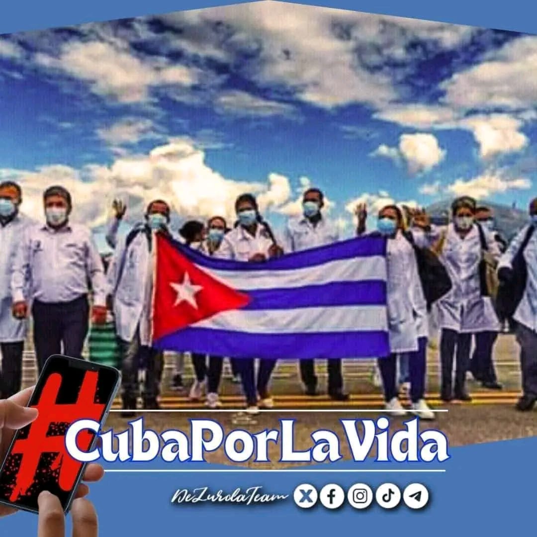 OsorioEnia90571's tweet photo. Médicos y No Bombas‼️ 
#CubaCoopera 
#CubaPorLaVida 
#CubaEstáFirme 
#CubaVencerá 
#100AñosConFidel #FidelPorSiempre https://t.co/raqaGpZJv3