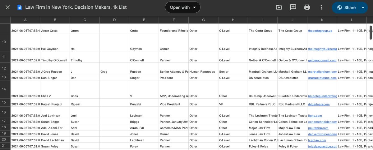 NathanielC113's tweet photo. I’ve pulled together a list of 1,000+ verified decision makers from LAW FIRMS IN NEW YORK.

Here’s what you’re getting:

– Partners
– Managing Attorneys
– Operations Heads
– Decision makers only
– Verified firm names, roles, and contact details
– Clean, ready-to-use data for outbound

If you target law firms in New York, this list is built for you.

Comment “LAW” + Repost and I’ll send it over.

(must follow for DM)