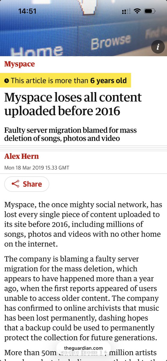 BARFJAMiN's tweet image. remembering a few years ago, when an almost-defunct MySpace “lost” a load of data, and millennials across the globe collectively breathed a sigh of relief, knowing their cringeworthy teenage internet presence was finally dead and buried. mysterious.