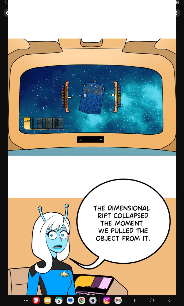 codeg11's tweet photo. The Constitution finds the TARDIS #doctorwho #startrek https://t.co/XdcJQnMcje