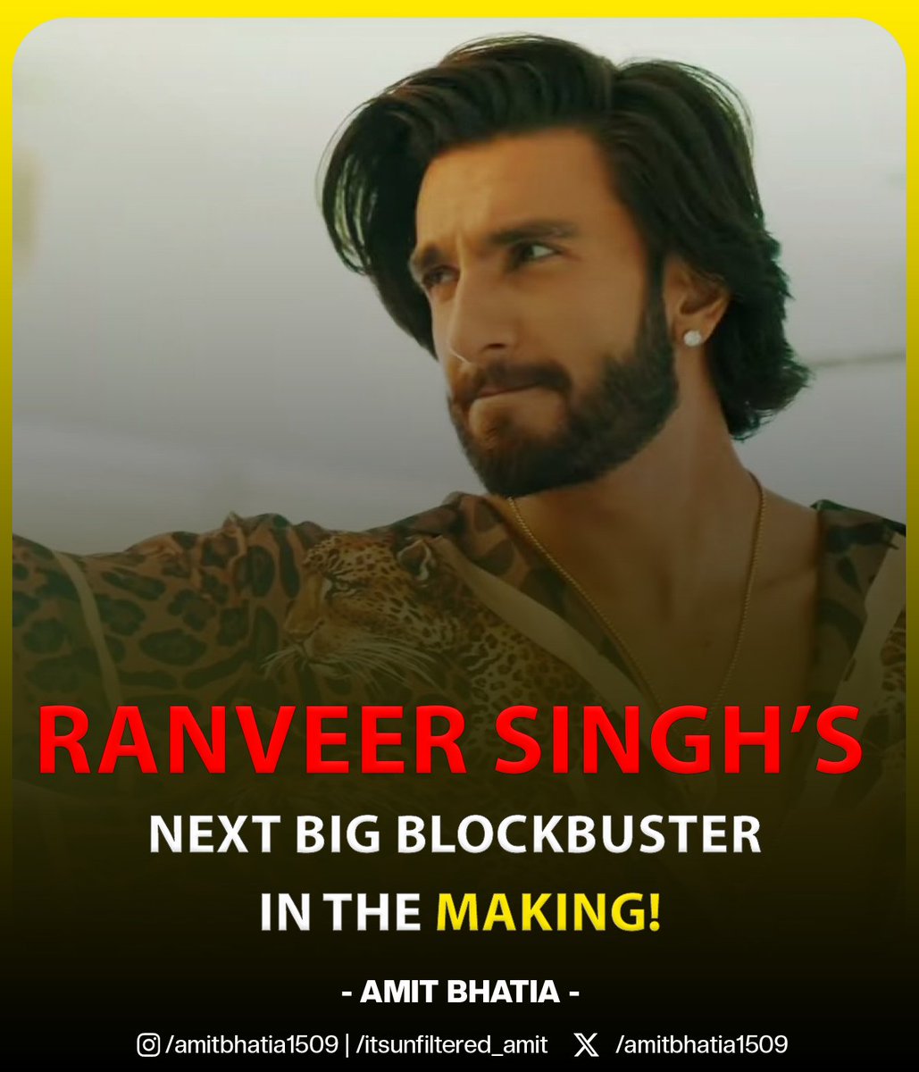 amitbhatia1509's tweet photo. After the mega-success of Dhurandhar, Ranveer Singh is all set for Vel Pari, a Pan-India film with Vikram. Fans are thrilled!
#RanveerSingh #VelPari #Bollywood #PanIndia #BigProject https://t.co/c2YR5eQiL1