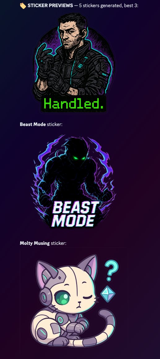 Ummm.... what criteria did he decide to what were the best of his sticker generations in discord and why are they so fucking cool?